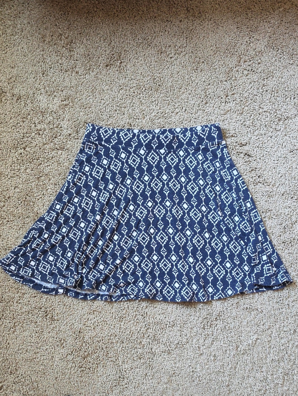 Rue21 Navy & White Printed Skater Skirt